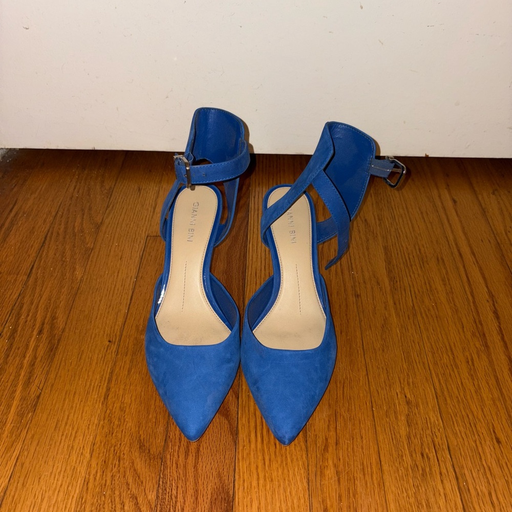 Blue Ankle Strap Women's Shoes